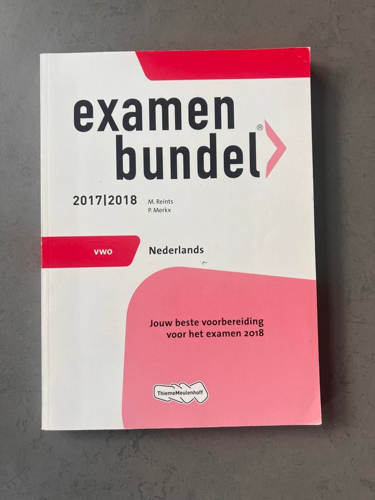 Examenbundel VWO Nederlands 2017/2018, Ophalen of Verzenden, Zo goed als nieuw, VWO, Nederlands