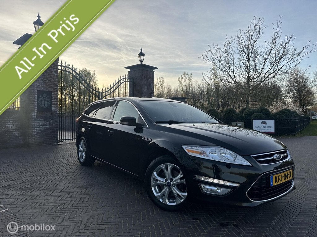 Ford Mondeo Wagon 2.0 EcoBoost S-Edition 240pk! Automaat✅, Zwart, 4 cilinders, Leder en Stof, Zwart