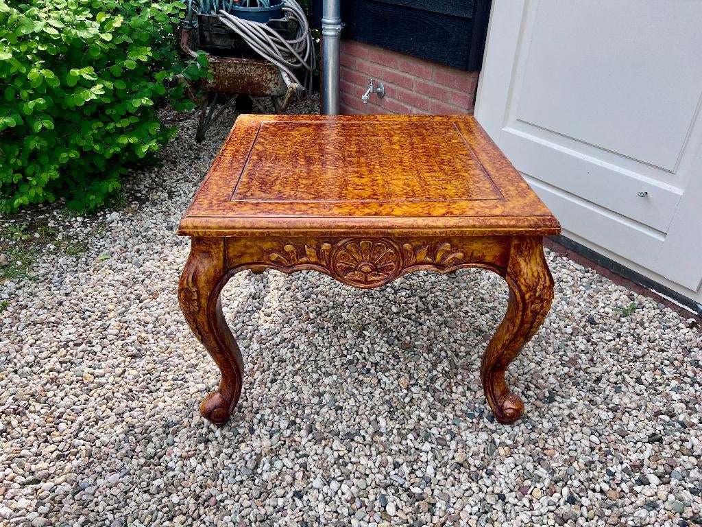 Salon tafel barok, Ophalen, Gebruikt, 50 tot 75 cm, Vierkant