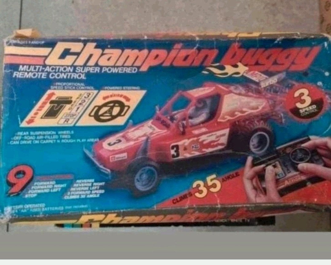Vintage Champion Buggy Afstandsbediening AutoJaren 80´, Ophalen of Verzenden, Gebruikt, Overige schalen, Auto offroad