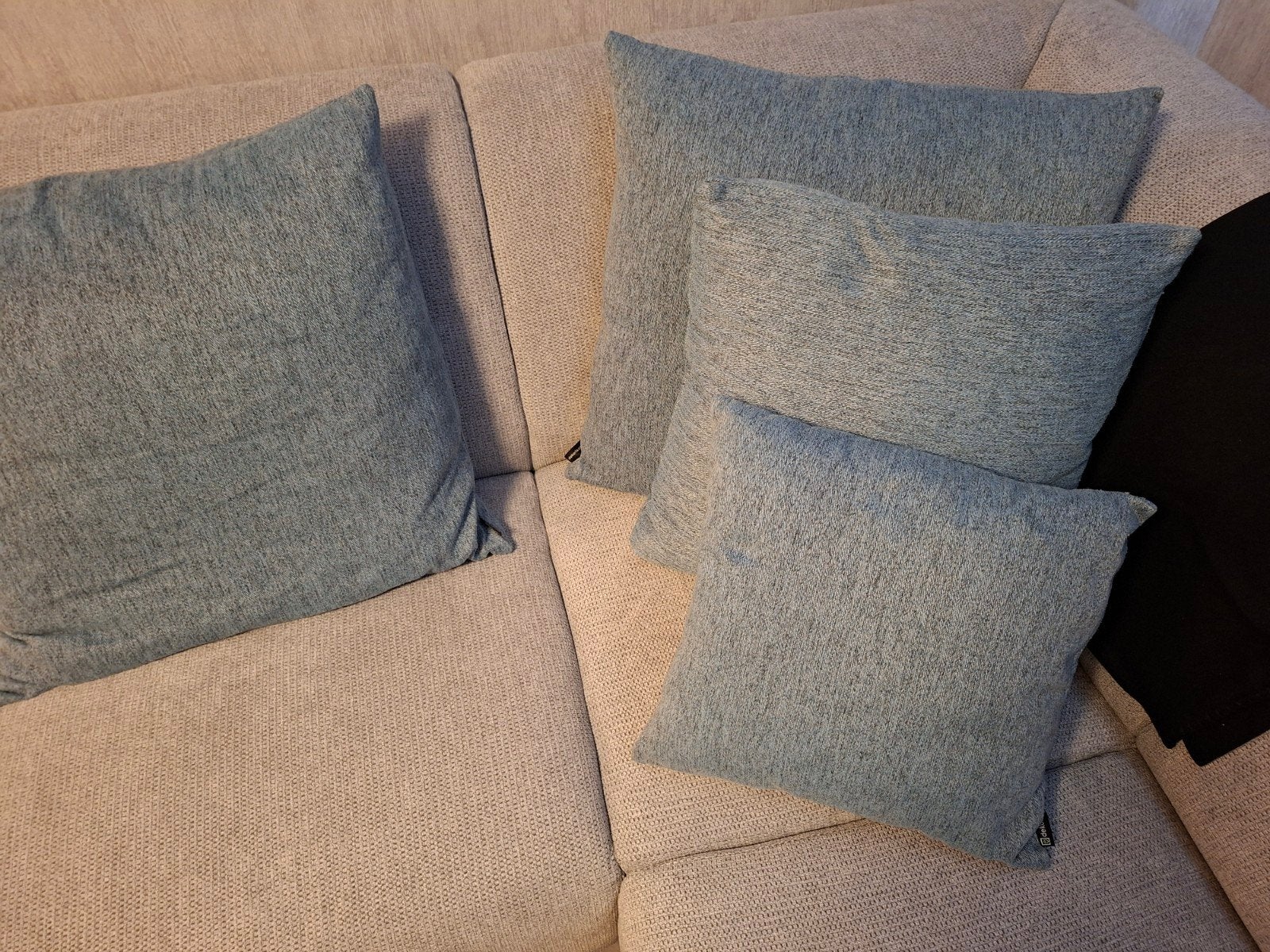 sierkussens van dekoria zonder vulling blauw grijs, Ophalen, Zo goed als nieuw, Blauw, Vierkant
