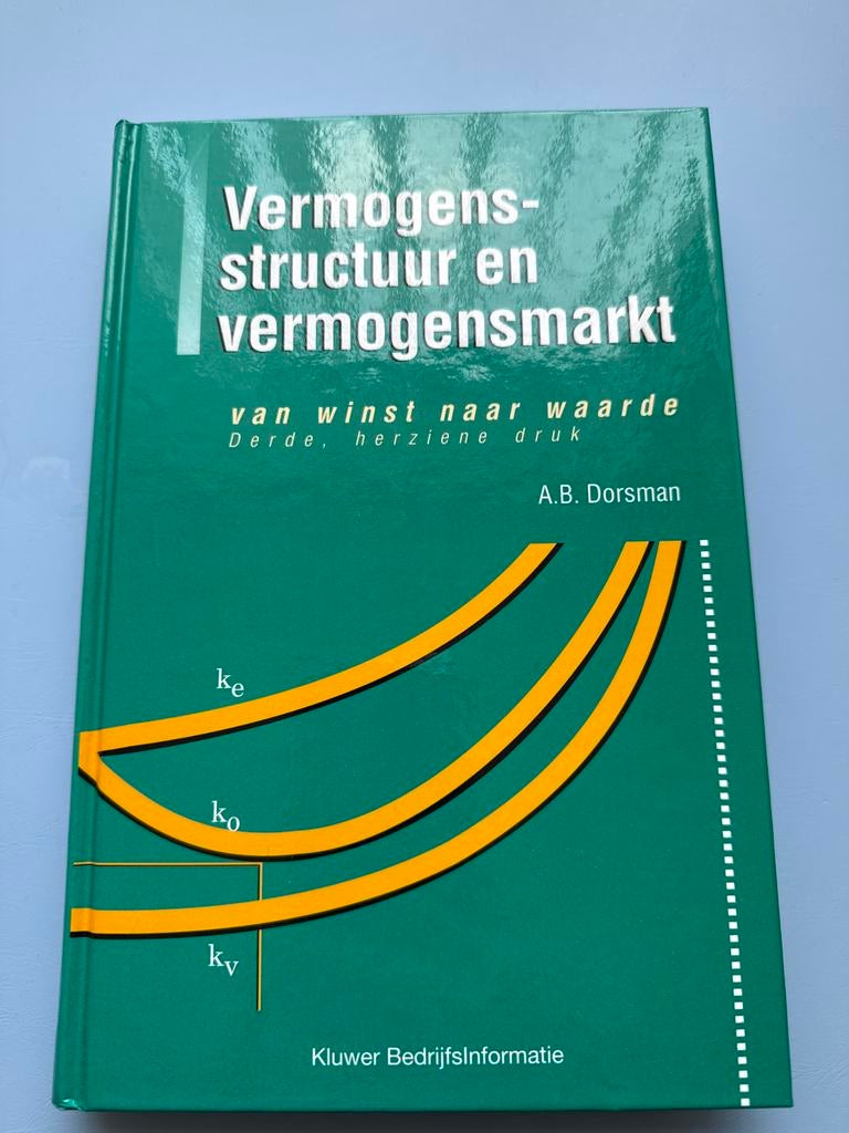 Vermogensstructuur en vermogensmarkt - A.B. Dorsman, Boeken, Ophalen of Verzenden, Gelezen
