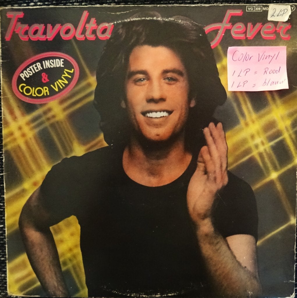 2LP JOHN TRAVOLTA: FEVER - Color vinyl - rood en blauw, Cd's en Dvd's, Vinyl | Pop, Ophalen of Verzenden, 12 inch, Originele persing