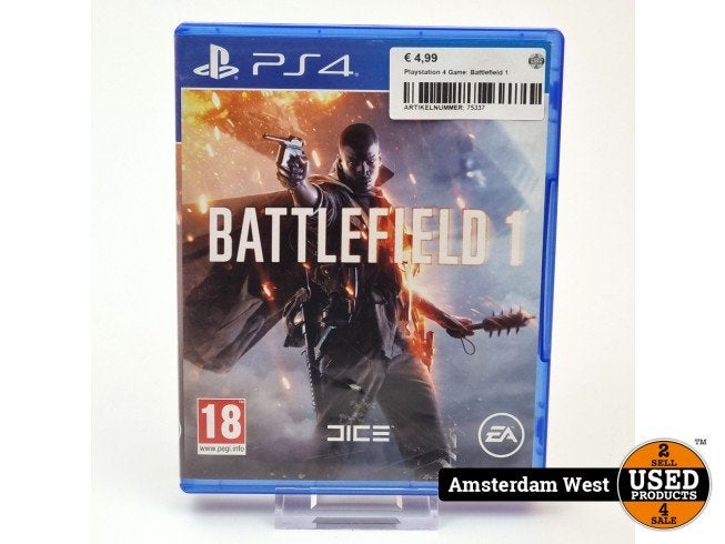 Playstation 4 Game: Battlefield 1, Sony, Zo goed als nieuw, Support@sony.com, 1-7-1 Konan, Minato-ku
Tokyo 108-0075
Japan