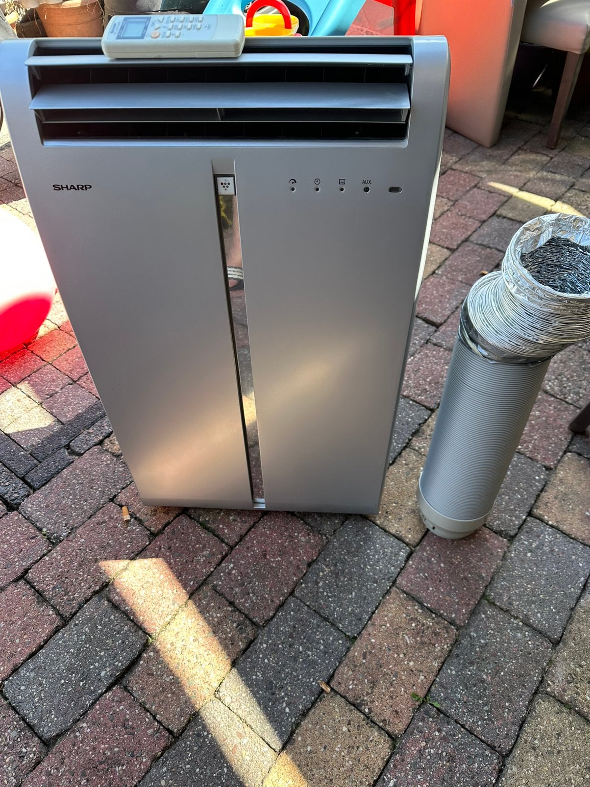 Sharp mobiele airco CV-P09FR, Ophalen, Gebruikt, 3 snelheden of meer, Afstandsbediening