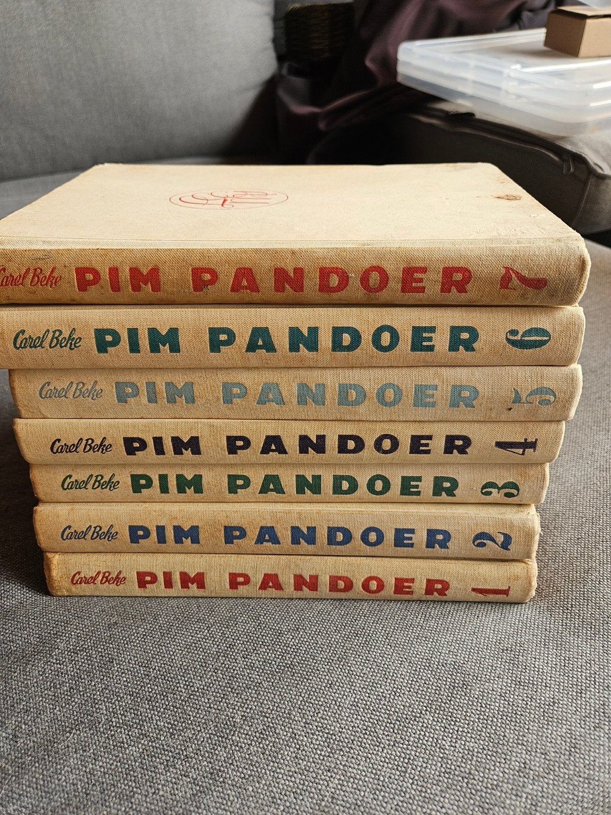 Deel 1 - 7  Pim Pandoer.  Jaren '60, Boeken, Kinderboeken | Jeugd | 10 tot 12 jaar, Ophalen of Verzenden, Gelezen