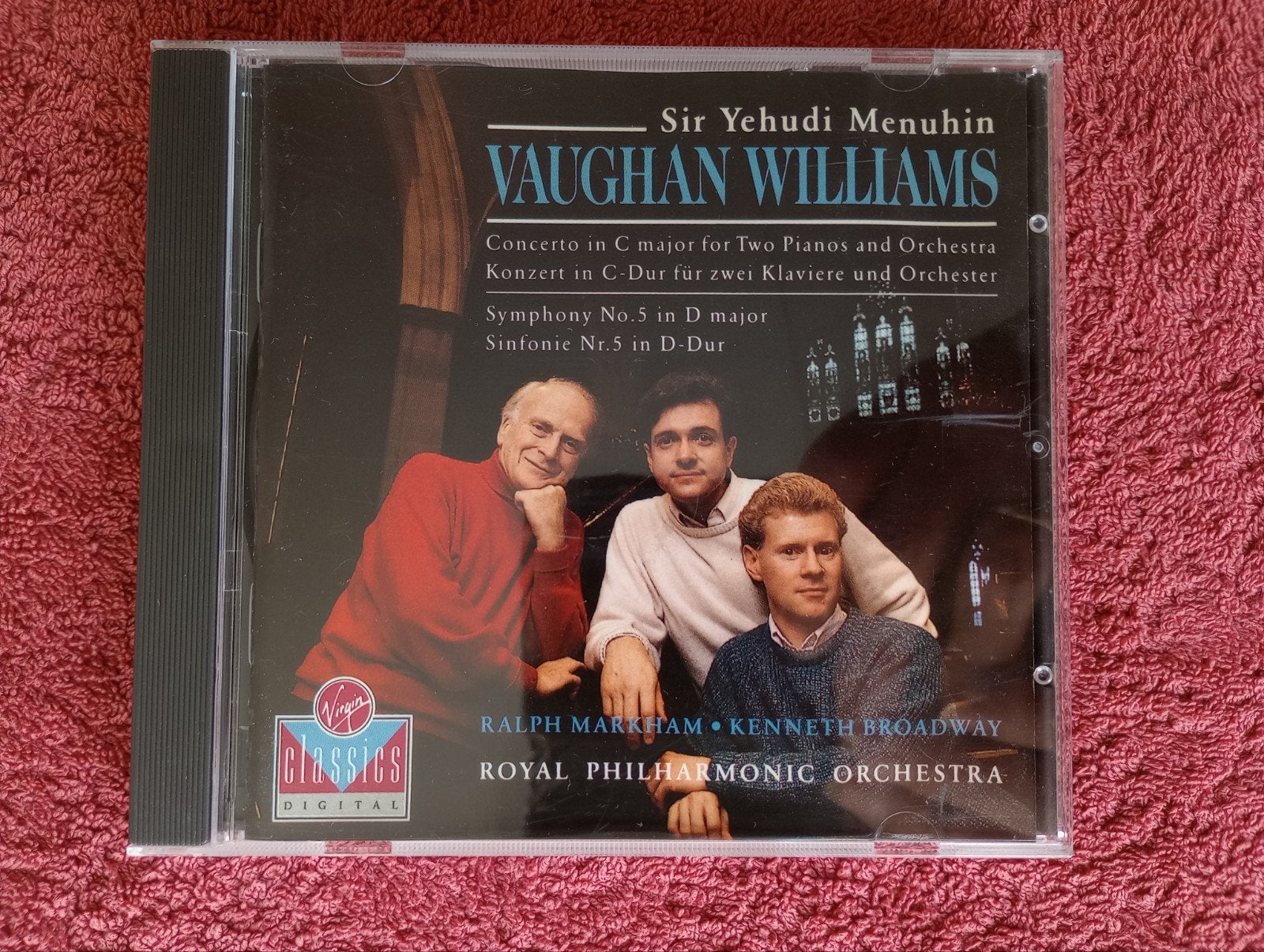 Vaughan Williams Concerto for 2 pianos - Sir Jehudi Menuhin, Gebruikt, Met libretto, Modernisme tot heden, Ophalen of Verzenden