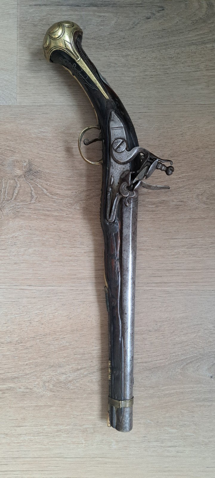 antiek vuursteen pistool, Ophalen of Verzenden