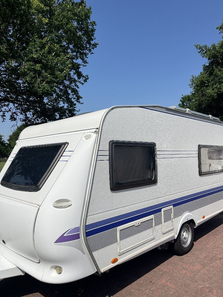 Prachtige Hobby 440 SF volautomatische mover, Caravans en Kamperen, Caravans, Schokbreker, Hobby, Bedrijf, Treinzit