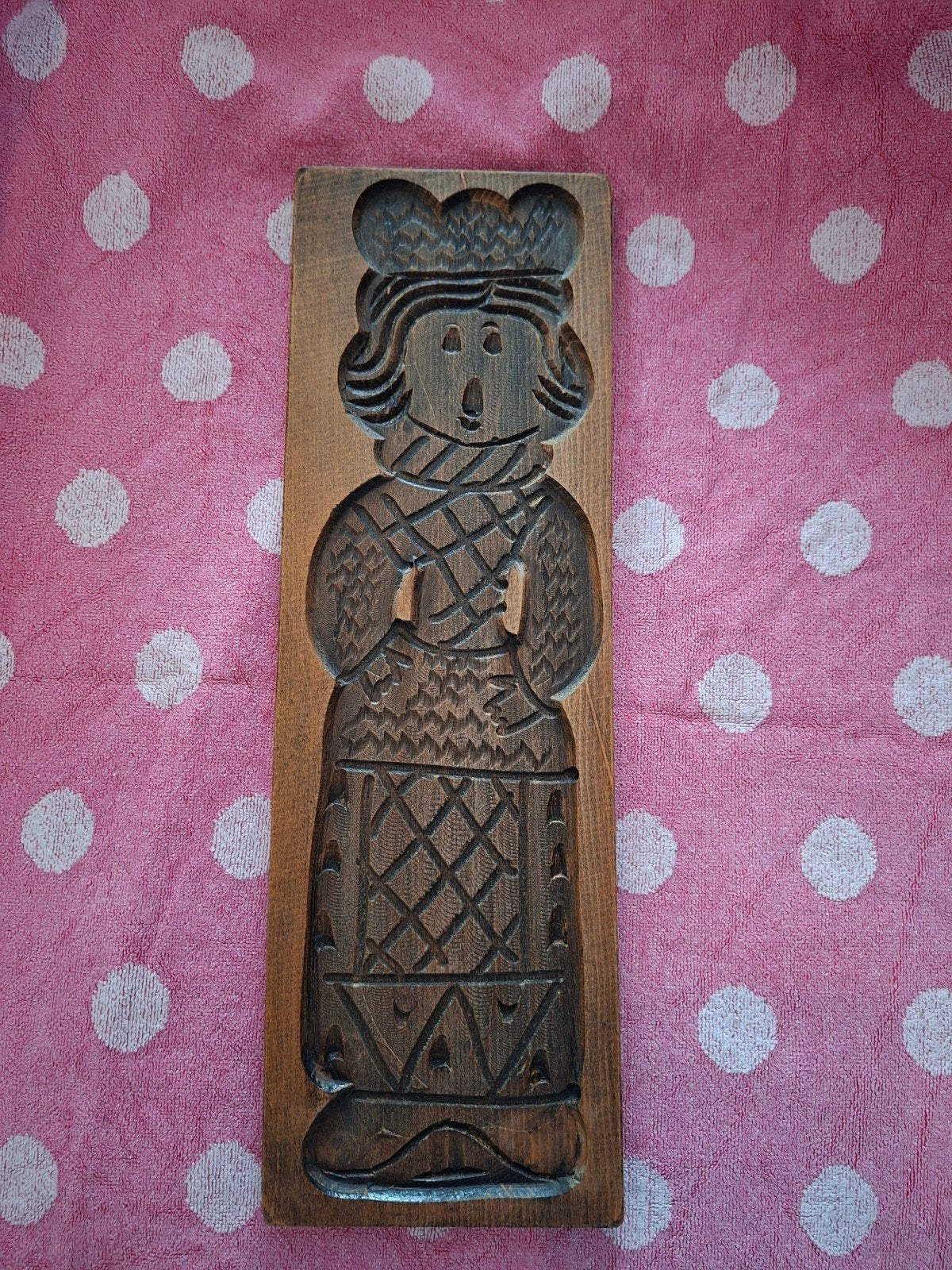 antieke speculaaskoek plank vrouw, Antiek en Kunst, Ophalen of Verzenden