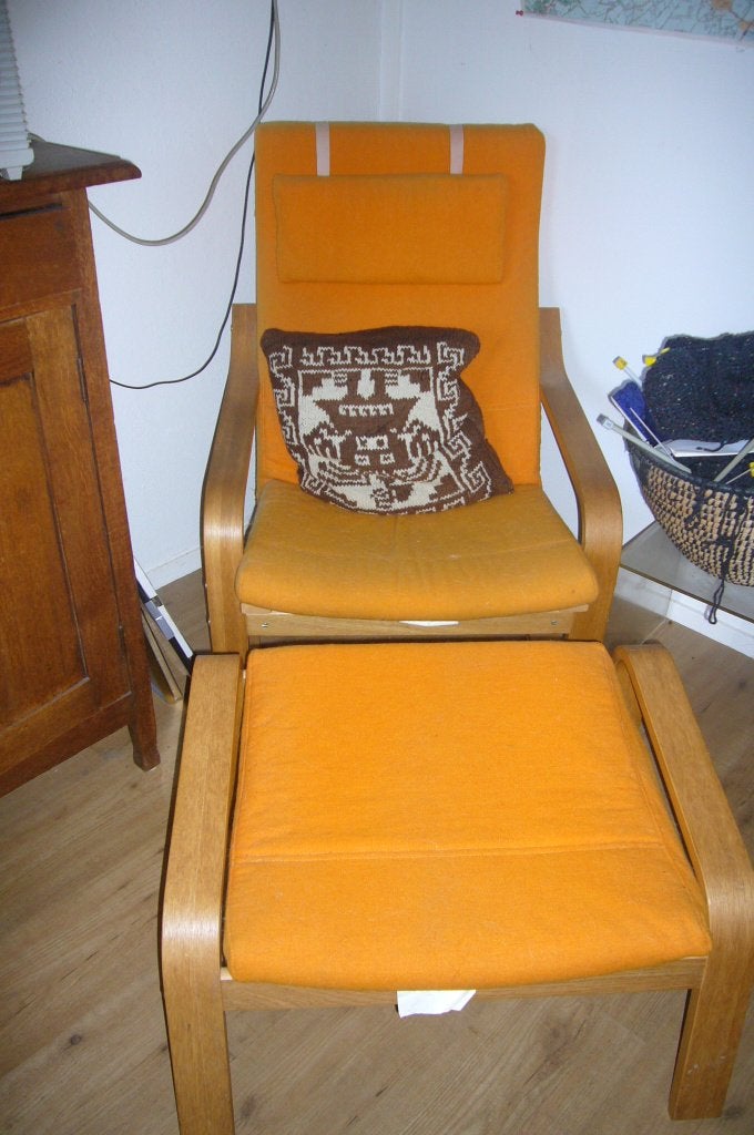 Poang stoel Ikea, Huis en Inrichting, Ophalen, Gebruikt, 75 tot 100 cm, Stof