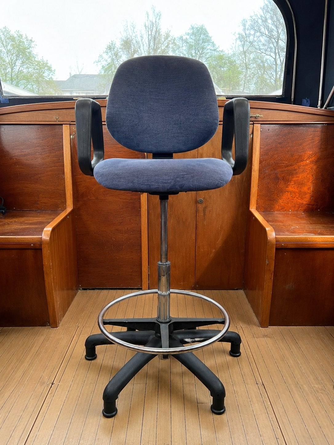 Kapiteinsstoel - Hoogte Verstelbaar - Blauw, Ophalen, Gebruikt, Overige typen, Zeilboot of Motorboot