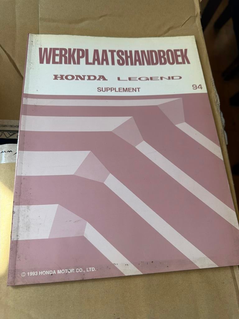 Honda Legend Werkplaatshandboek Supplement 1994, Ophalen of Verzenden