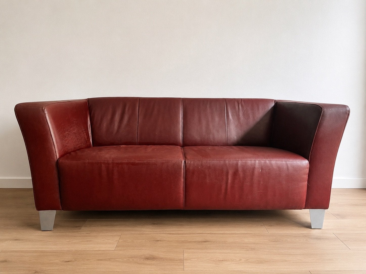 GRATIS PRACHTIGE LEREN BANK!, Ophalen, Zo goed als nieuw, 75 tot 100 cm
