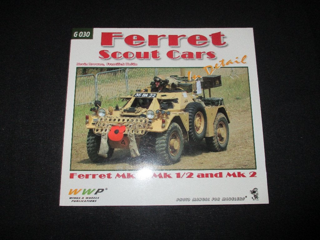 D-497,BOEK,WWP G030 Ferret Scout Cars in Detail, Ophalen of Verzenden, Zo goed als nieuw, 1:32 tot 1:50