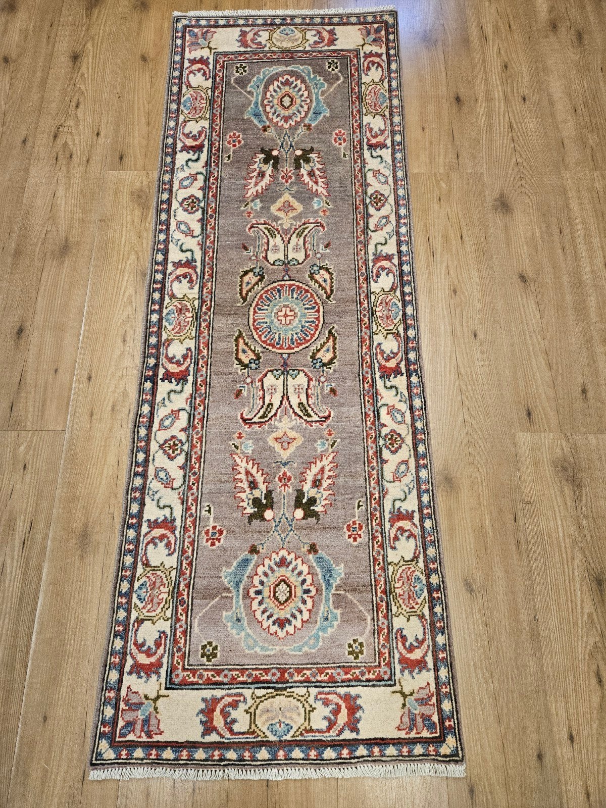 Handgeknoopt oosters tapijt kazak 186x65, Info@SlatsAntiek.nl, Perzisch, Vof Slats Antiek, 150 tot 200 cm