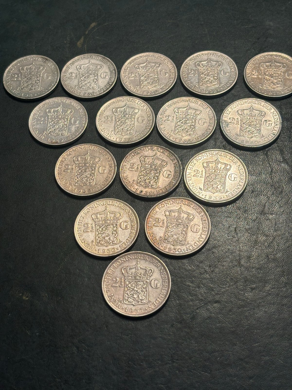 Verzameling 15 x zilveren rijksdaalders Koningin Wilhelmina, Postzegels en Munten, Setje, Zilver, Ophalen of Verzenden, Koningin Wilhelmina