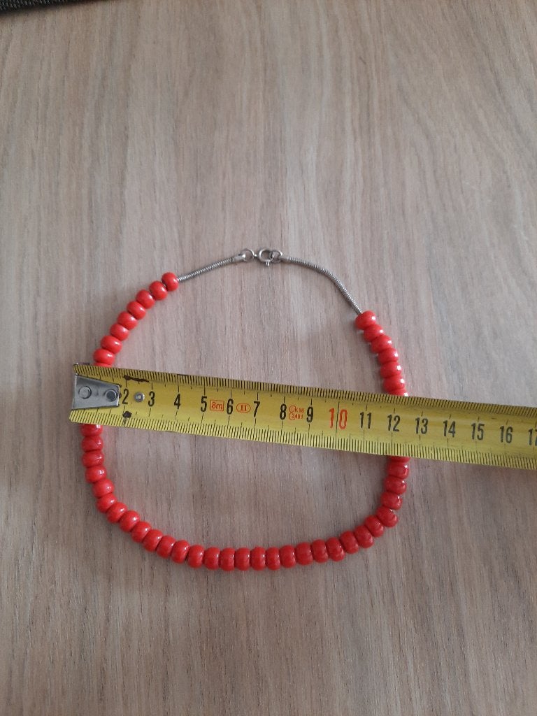 Ketting, Ophalen of Verzenden, Gebruikt, Rood, Overige materialen
