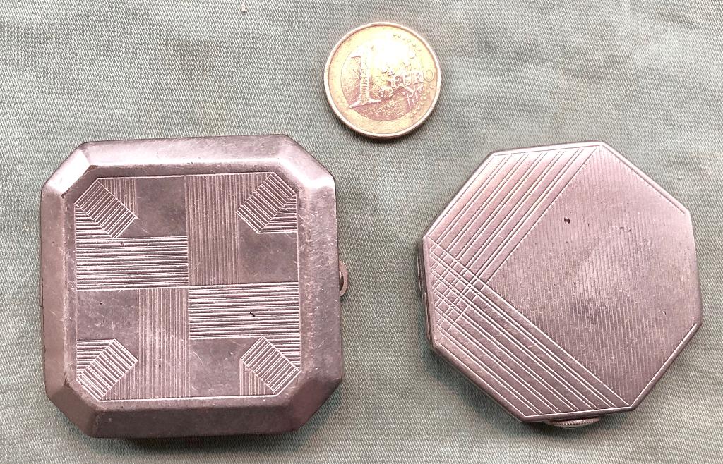 2 Art Deco poederdozen, Ophalen of Verzenden
