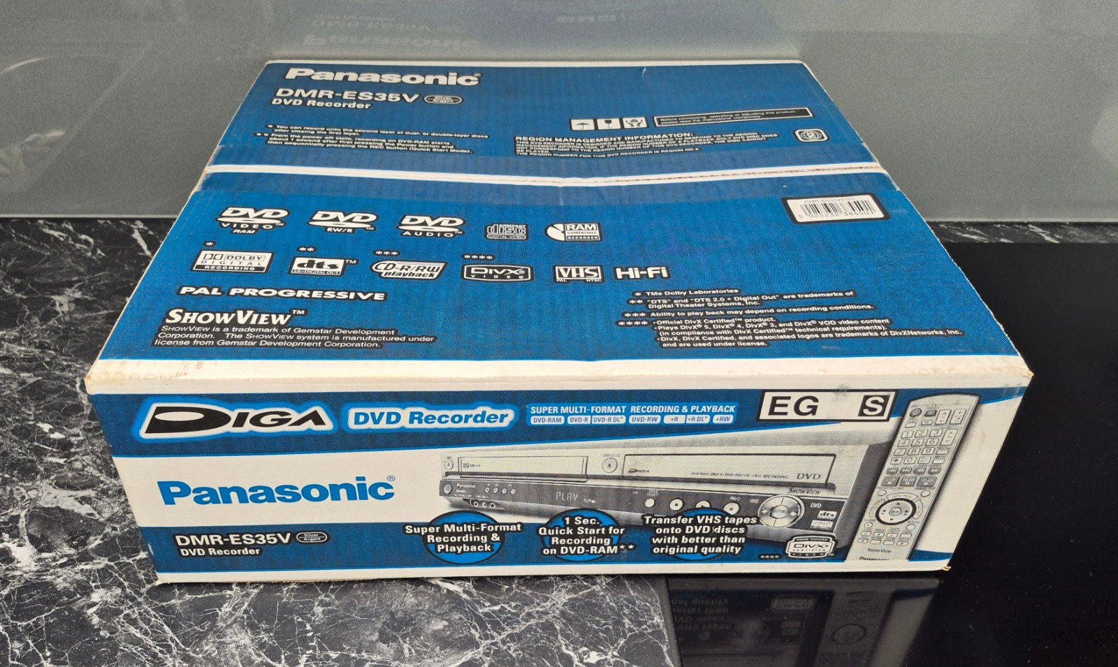 Panasonic DMR-ES35V DVD Recorder VHS Combo, Ophalen, Nieuw, VHS-speler of -recorder