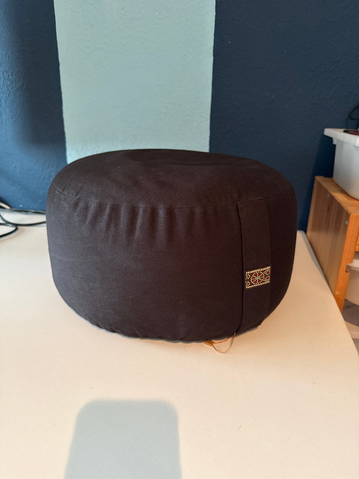 Zwart meditatiekussen - nieuw, Ophalen, Gebruikt, Zwart, Textiel