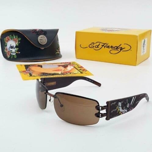 Zonnebril Ed Hardy EHS-016 62-17-120 Latte, Overige merken, Zonnebril, Overige kleuren, Nieuw