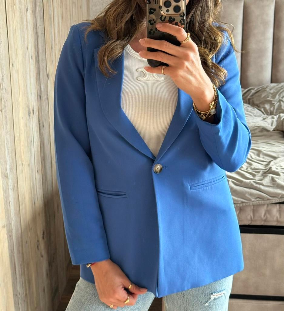 Neo Noir blauwe blazer in maat 34, Blauw, Ophalen of Verzenden, Zo goed als nieuw, Jasje