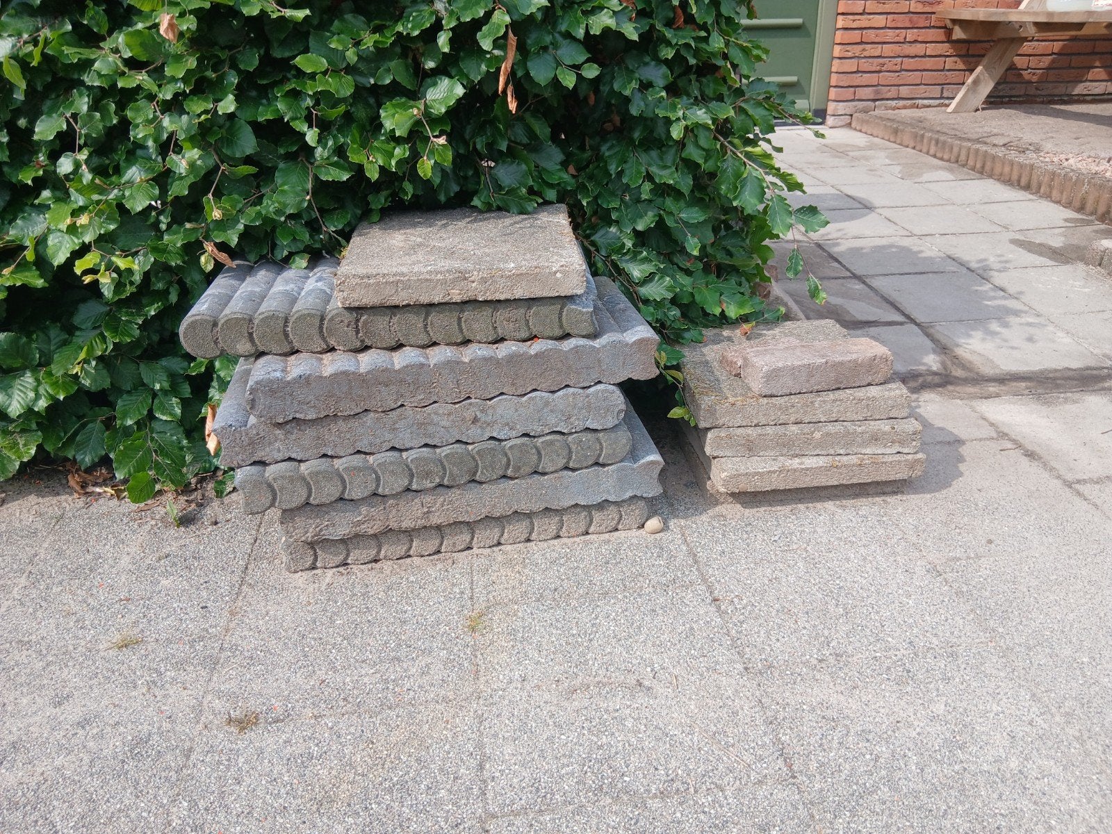6 bandjes van halve meter, Tuin en Terras, Tegels en Klinkers, Ophalen, Beton, Overige typen