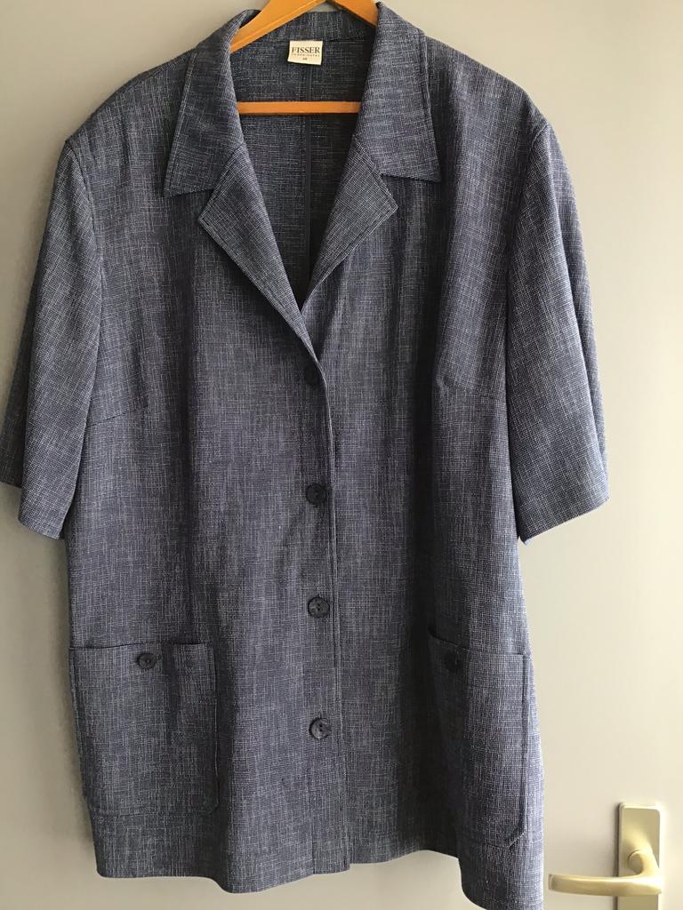 Jasje merk Fisser maat L 48, Kleding | Dames, Verzenden, Zo goed als nieuw, Blauw, Jasje of Colbert