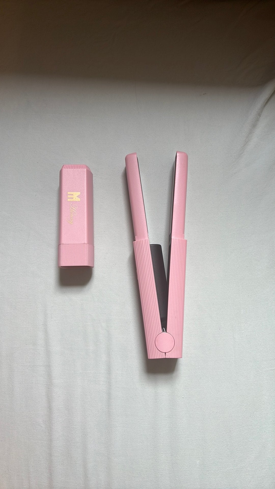 Roze draadloze mini stijltang – oplaadbaar, Ophalen of Verzenden, Zo goed als nieuw, Toebehoren, Handen en Nagels