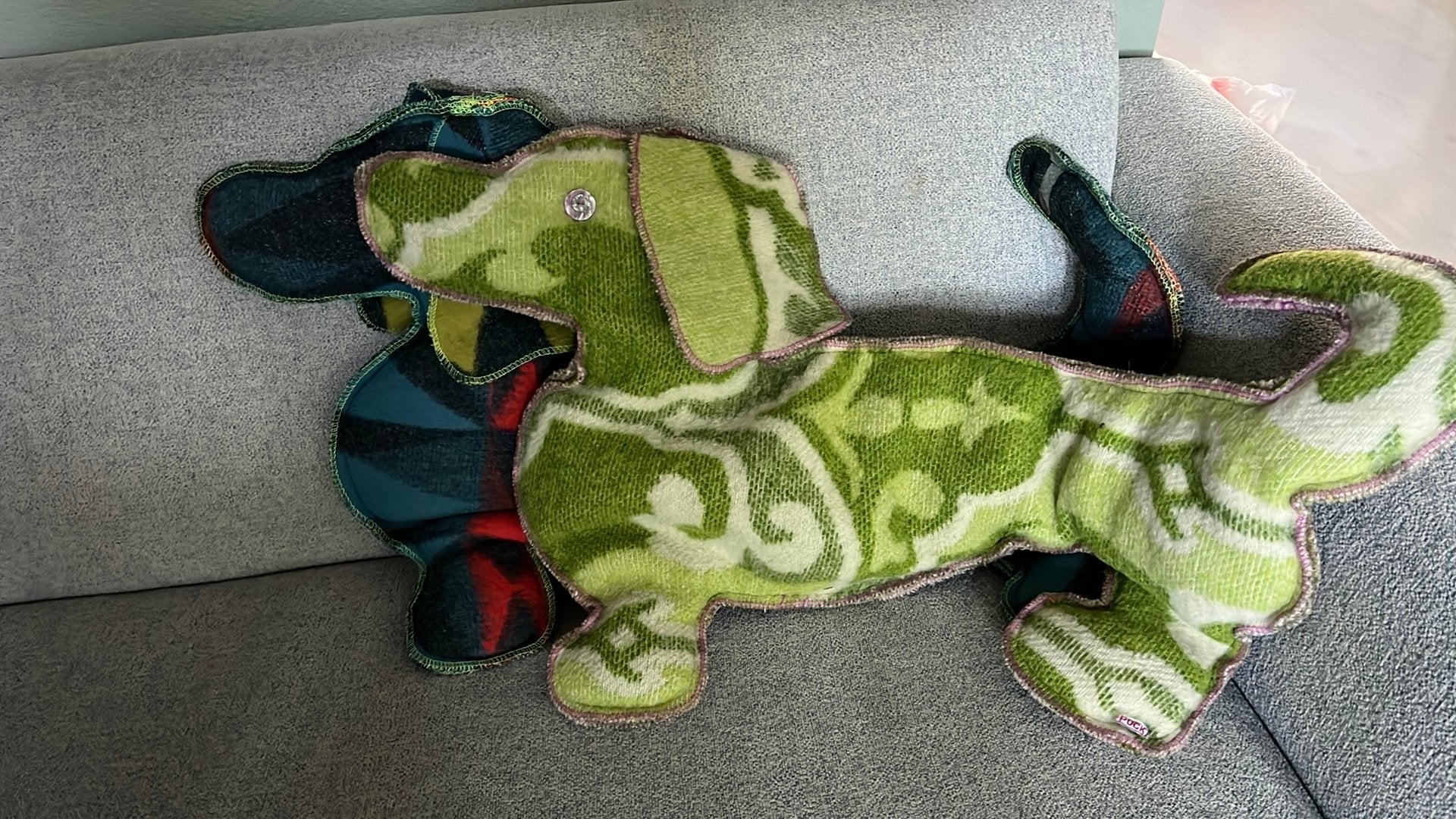Unieke handgemaakte Teckel knuffels/kussen- kleurrijk design, Overige merken, Zo goed als nieuw, Meerkleurig, Handgemaakt