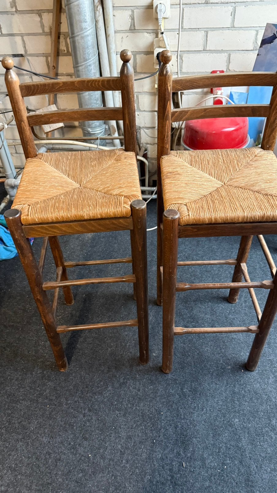 4 barkrukken. Moet weg, Huis en Inrichting, Gebruikt, 60 tot 90 cm, Ophalen of Verzenden, 4 krukken