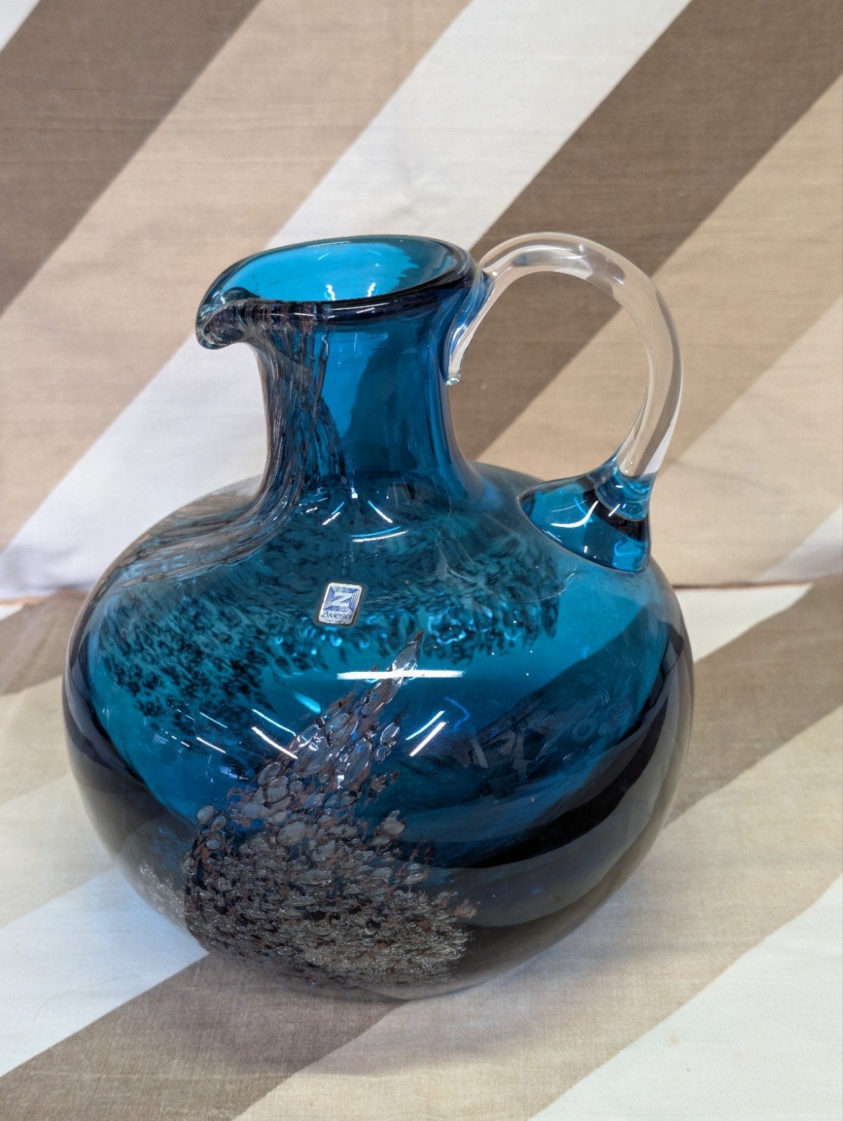 Vintage Zwiesel Germany blauw, Antiek en Kunst, Ophalen of Verzenden