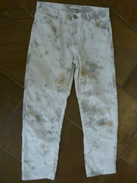 Witte jeans broek met vage bloem SO SOIRE maat S 36, So Soire, Wit, Ophalen of Verzenden, Zo goed als nieuw