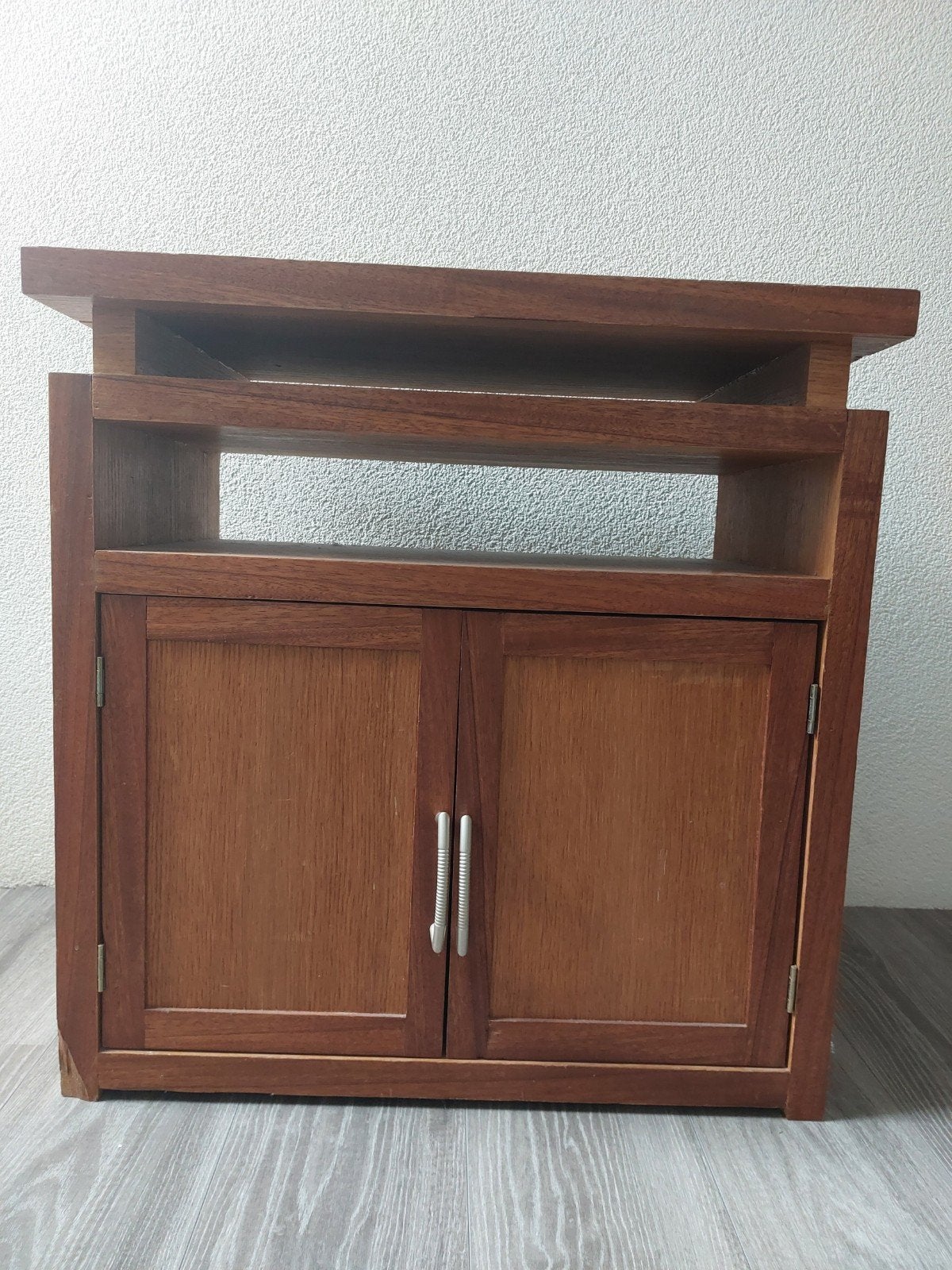 TV Kast met deurtjes van MDF met Mahonie en Eiken Fineer, Ophalen, 25 tot 50 cm, Minder dan 100 cm