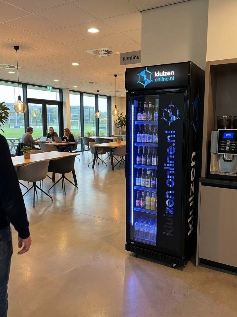 Kantine KS koelkast met Reclame (Eigen Logo = €0,-), Zonder vriesvak, 200 liter of meer, 60 cm of meer, Nieuw