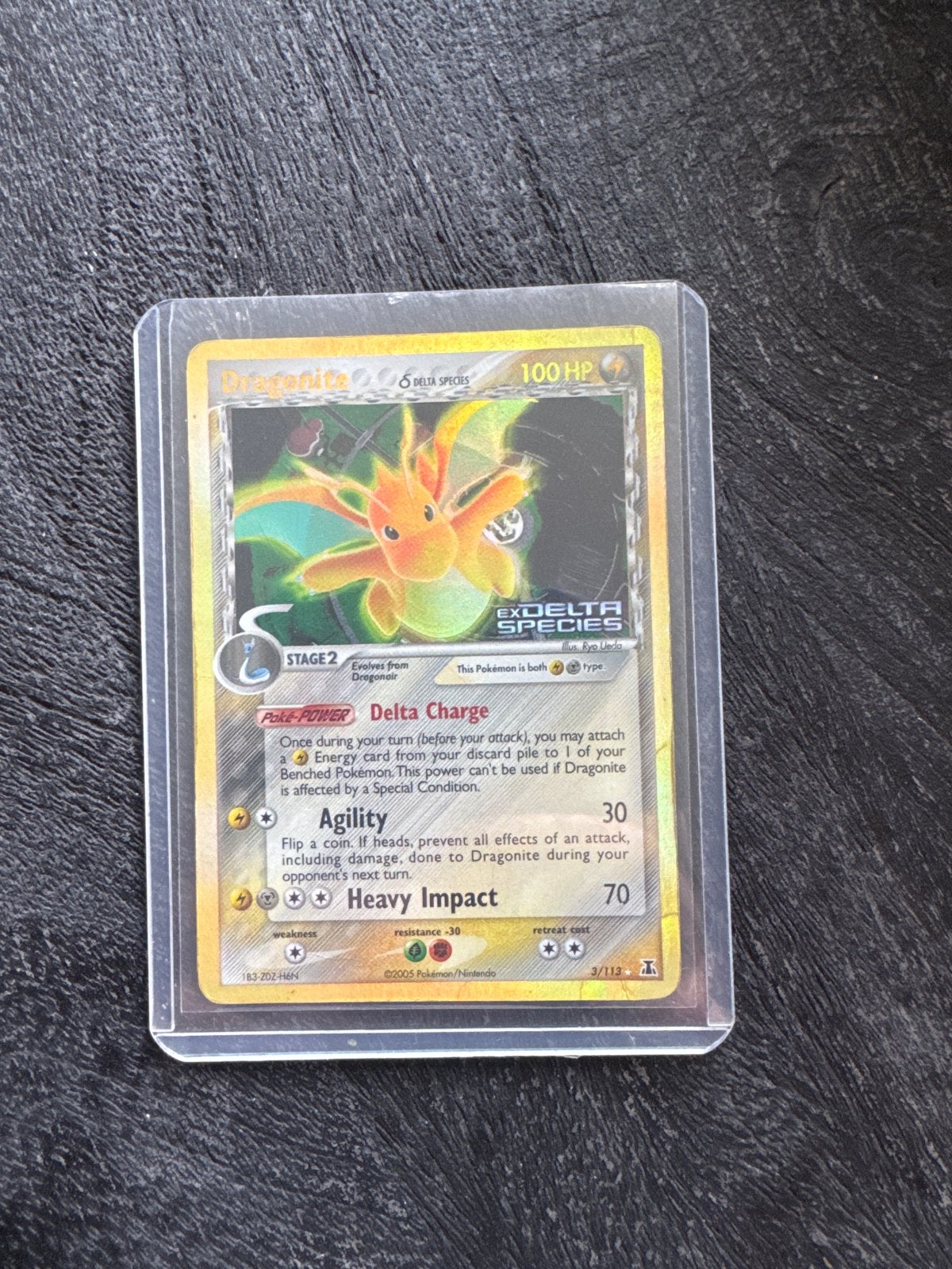 Dragonite ex Delta Species Pokémon kaart (3/113), Ophalen of Verzenden, Zo goed als nieuw, Losse kaart