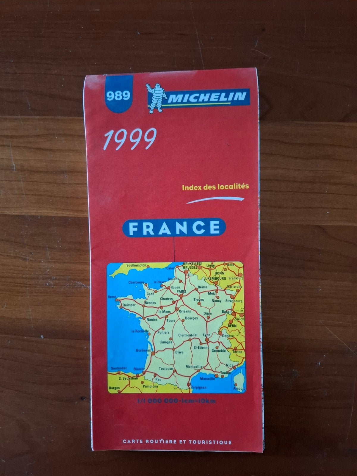 Michelin wegenkaart Frankrijk 1999, Ophalen of Verzenden, 1800 tot 2000, Michelin, Frankrijk