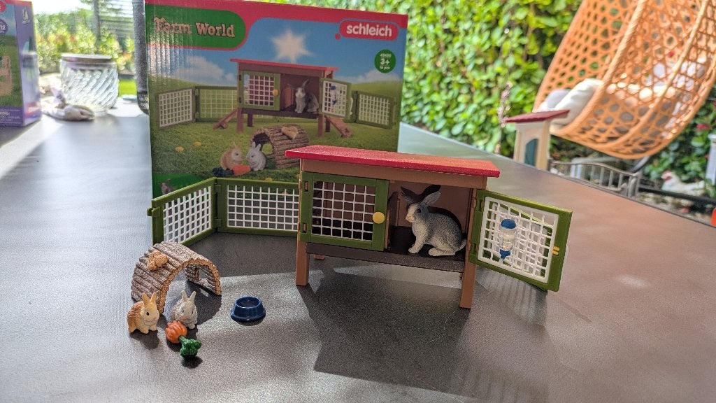schleich FARM WORLD Speelfigurenset - Konijnenhok, Ophalen of Verzenden, Zo goed als nieuw