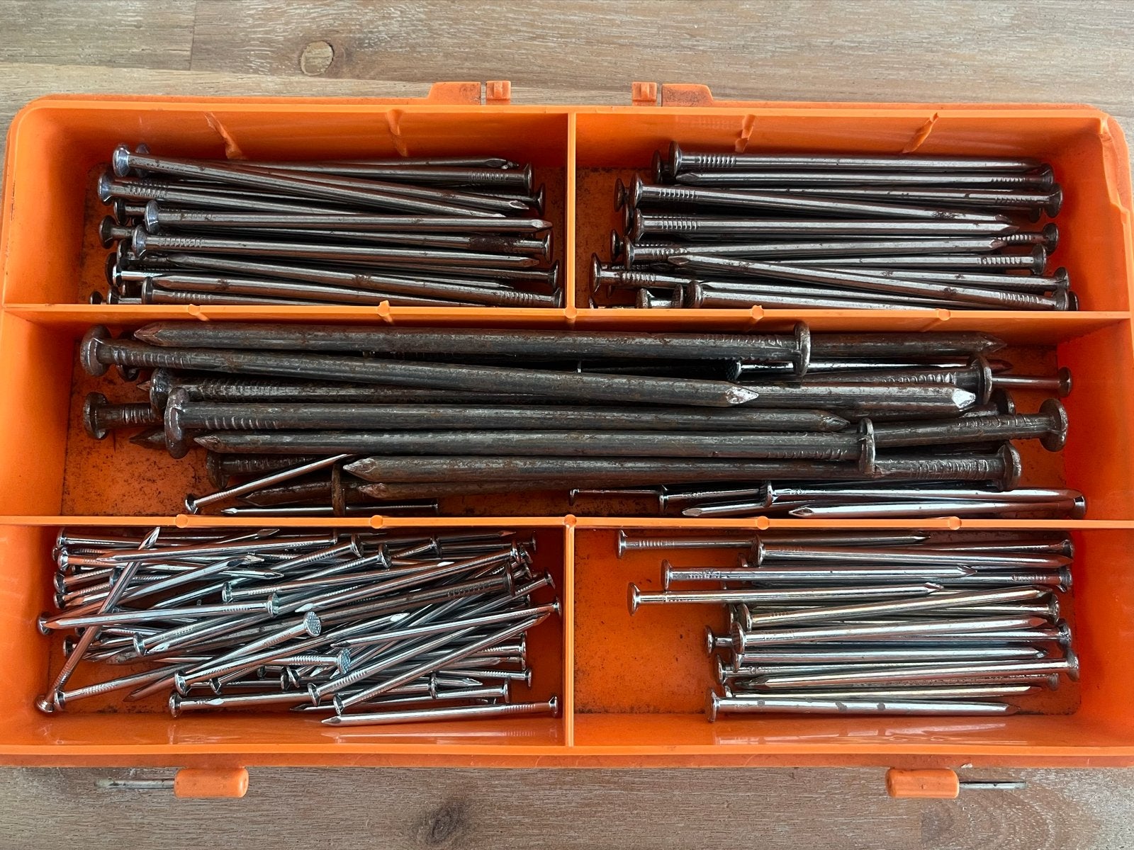 Diverse partij spijkers, Ophalen, Gebruikt, 250 mm of meer, Spijkers