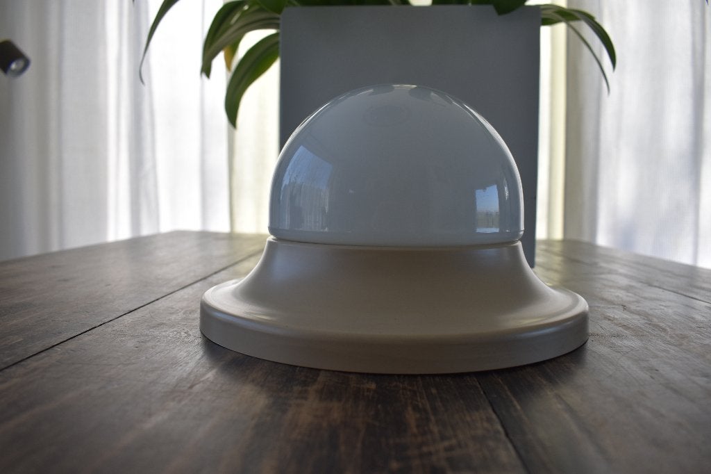 UFO lamp spage age retro vintage BAUHAUS plafonnaire design, Ophalen of Verzenden, Gebruikt, Glas, Jaren 70