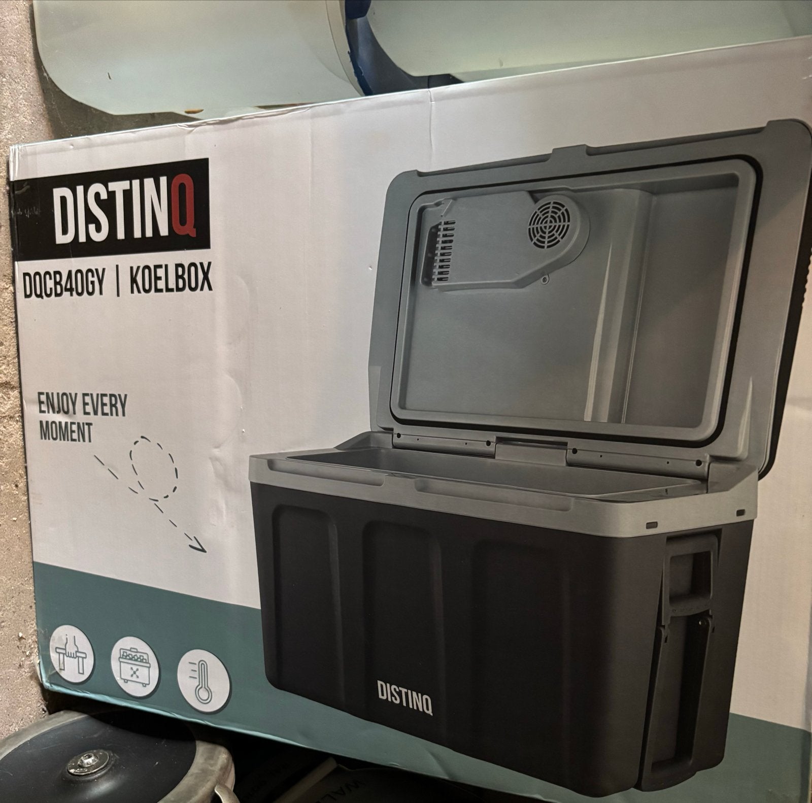 DISTINQ DQC40GY Koelbox - Nieuw in doos, Ophalen of Verzenden, Nieuw, Koelbox, Elektrisch