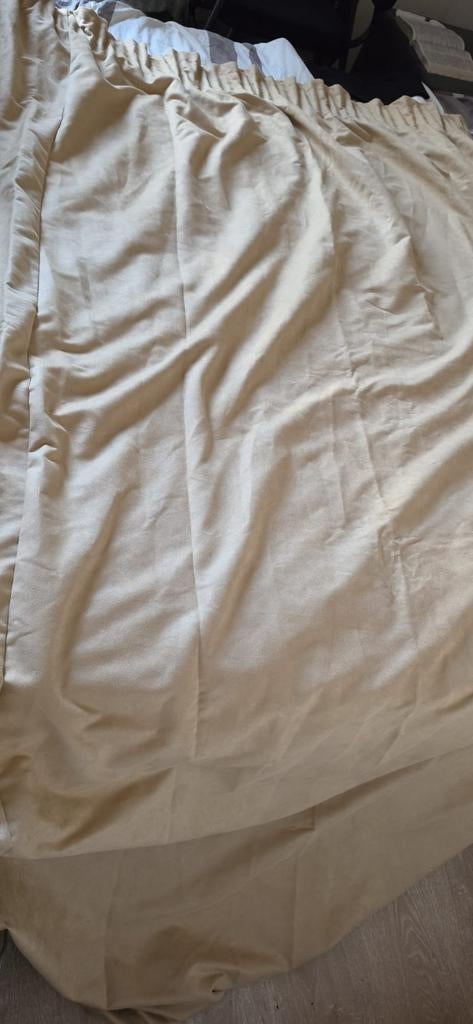 gordijnen velours gordijn, Ophalen, Zo goed als nieuw, Beige