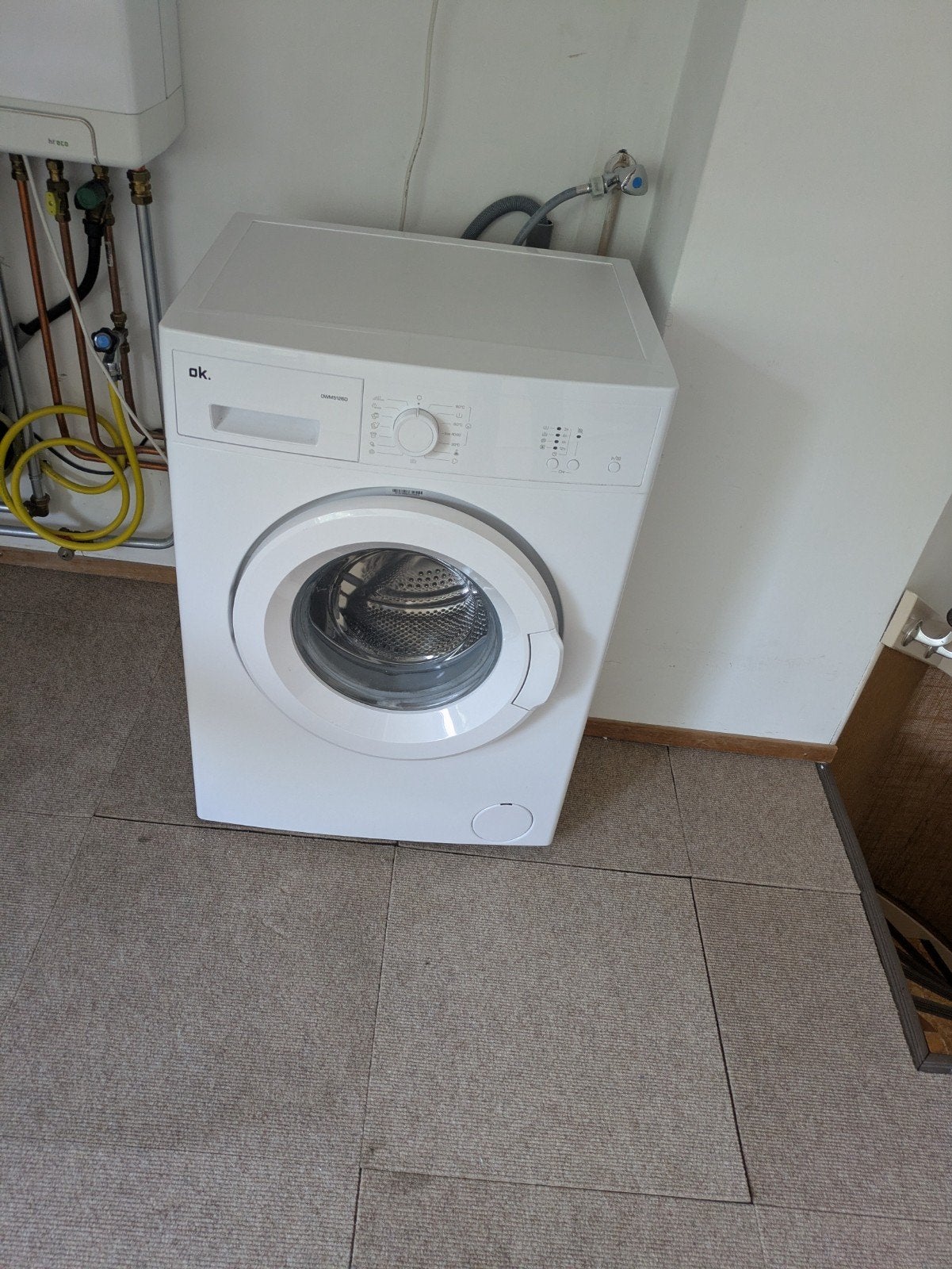 OK. OWM5126D Wasmachine, Ophalen, 6 tot 8 kg, Voorlader, 85 tot 90 cm