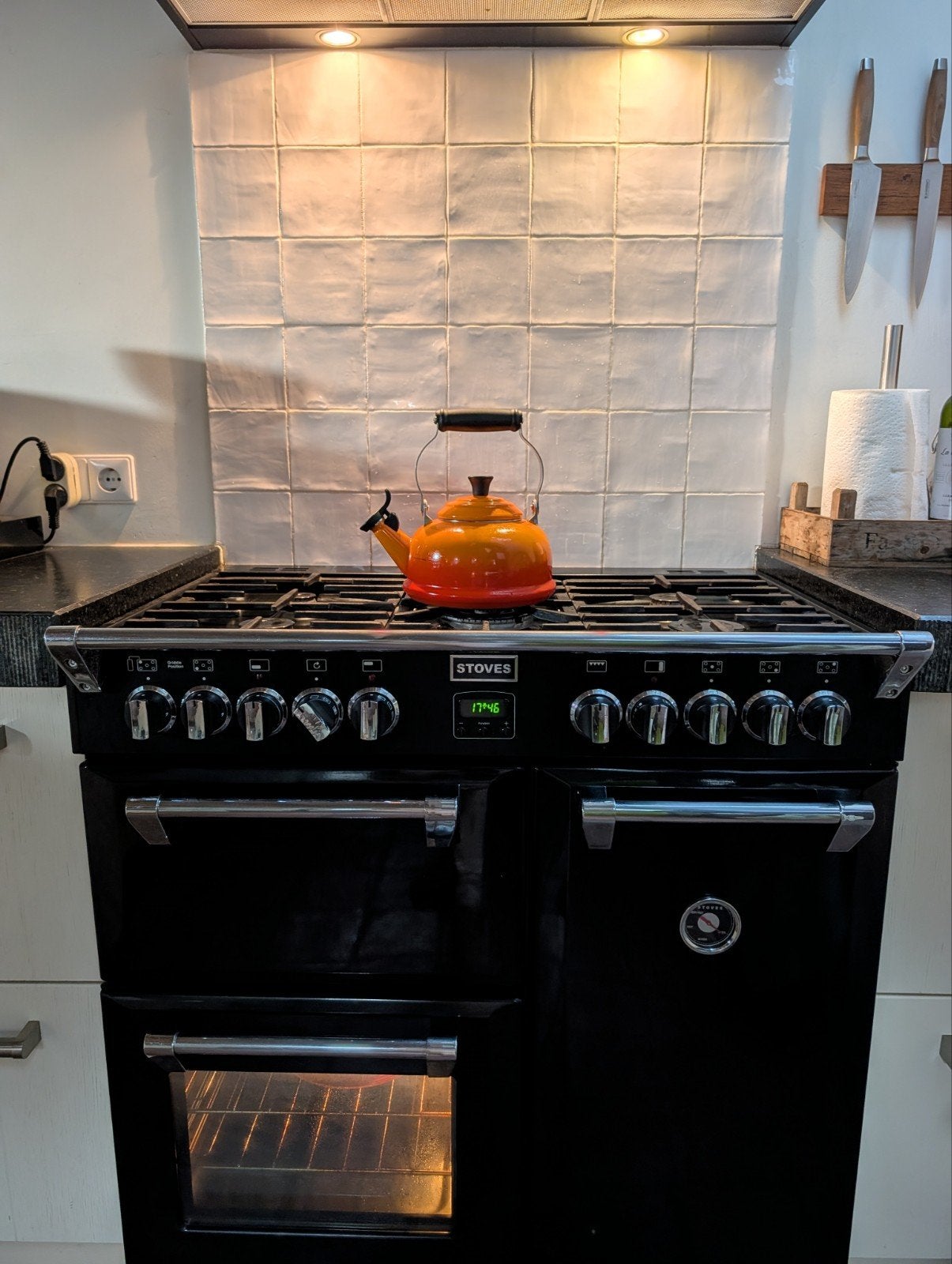 Stoves Fornuis met Gasfornuis en Dubbele Oven, Witgoed en Apparatuur, Ophalen, Gebruikt, 60 cm of meer, Energieklasse A of zuiniger