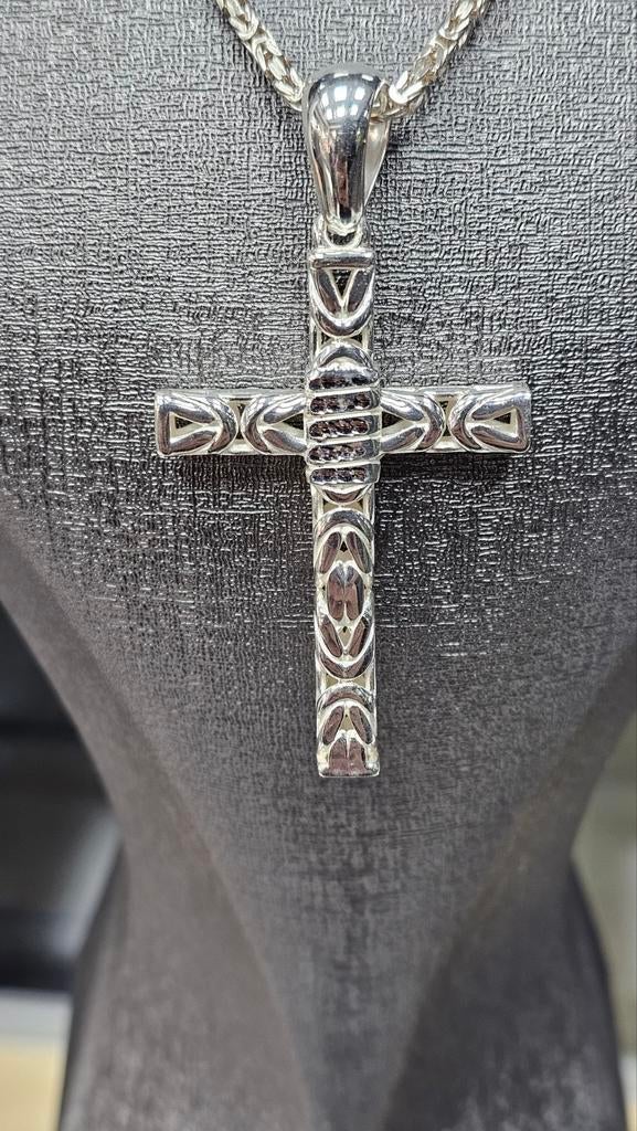 925 Zilveren Kruis hanger, Ophalen of Verzenden, Nieuw, Zilver, Zilver