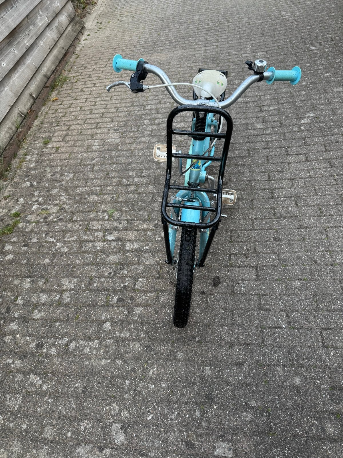 Meisjes kinderfiets met voor- en achterdrager, Ophalen of Verzenden, Gebruikt, Terugtraprem, 16 tot 20 inch