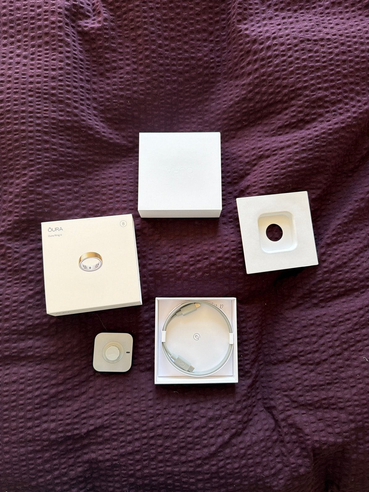 Oura Ring 4 Oplader met Kabel en Verpakking - Maat 8, Ophalen of Verzenden, Zo goed als nieuw, Oplader