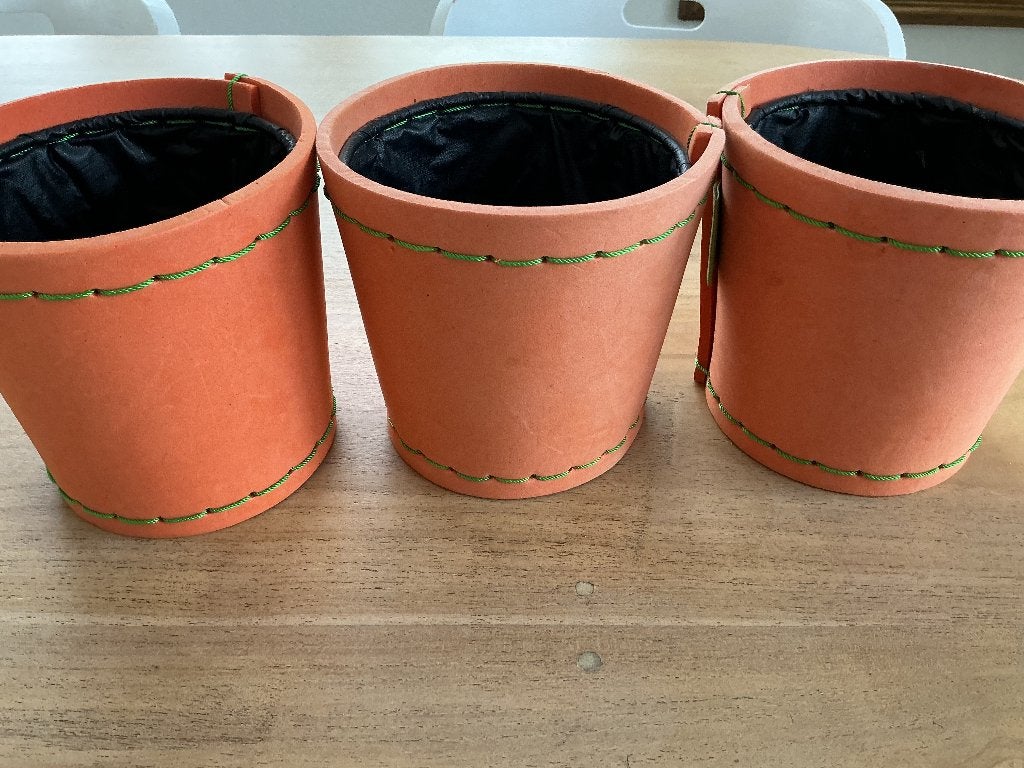 Plantenpotten voor buiten of binnen oranje, Kunststof, Rond, Binnen, Ophalen of Verzenden