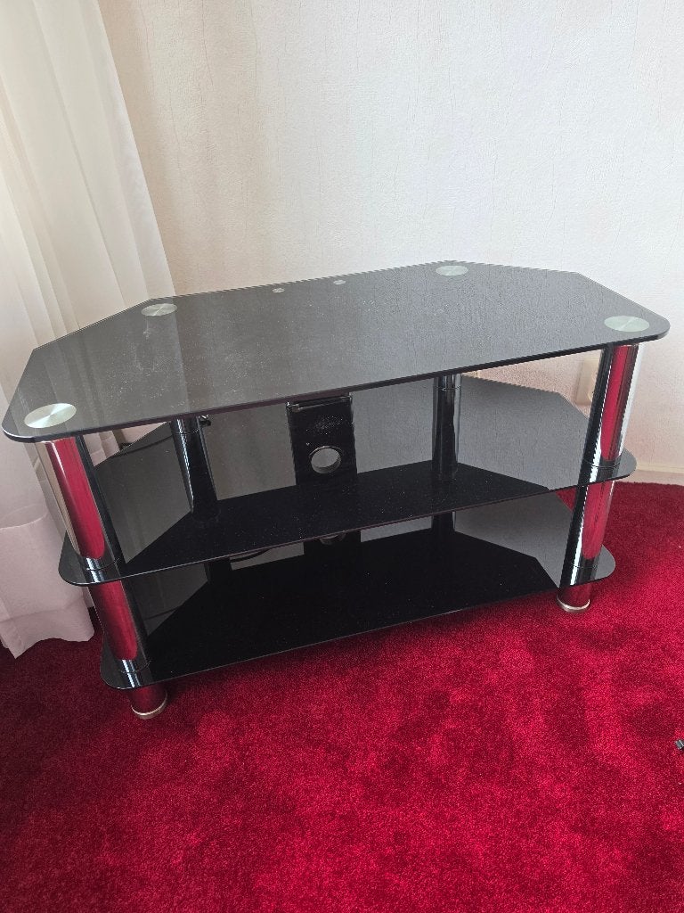 tv meubel, Ophalen, Gebruikt, 50 tot 100 cm, Glas